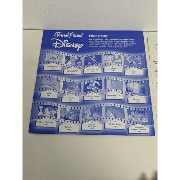 Hasbro 2002 Trivial Pursuit Disney Game Board Replacement Instructions - Picture 2 of 7